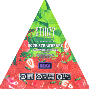 SOUR STRAWBERRY GUMMIES - 90MG